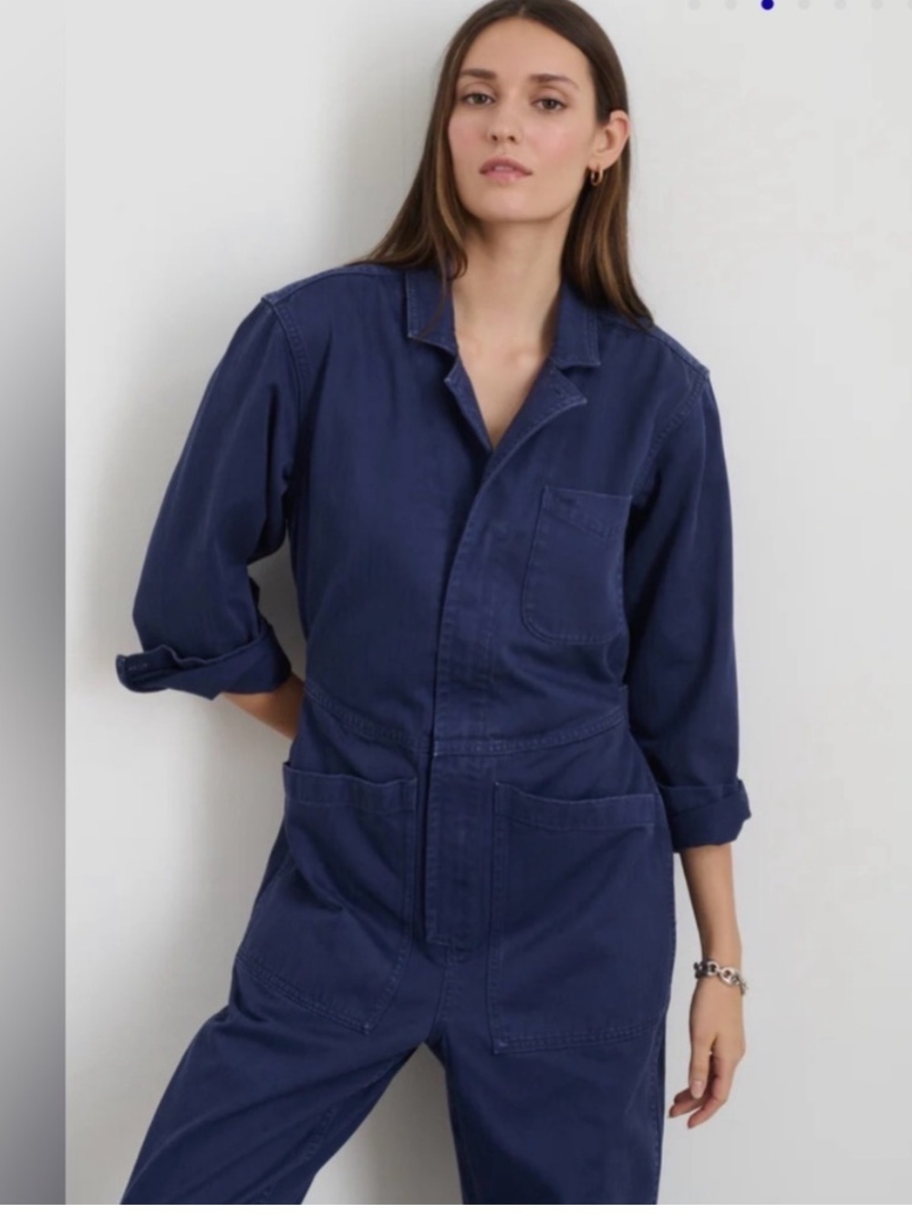 Alex Mill Navy Jumpsuit with Belt - Picture 3 of 9